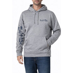 Salt Life Hoodie Mens Large Gray Pullover Sweatshirt Graphic Logo